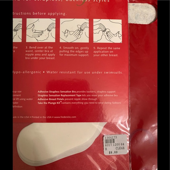 NWT Frederick’s of Hollywood Adhesive Body Bra Three Pairs in a Package - Picture 7 of 7
